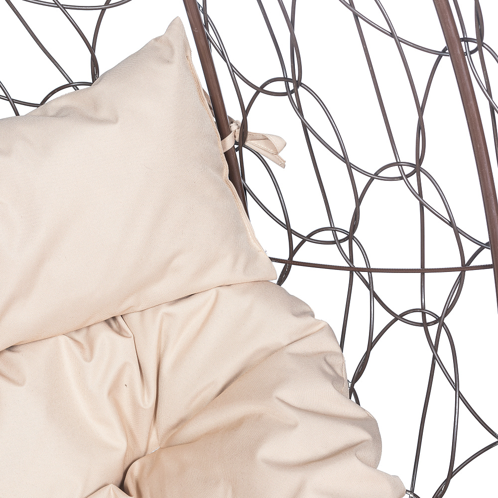 Кресло подвесное Leset Луна коричневое / бежевое