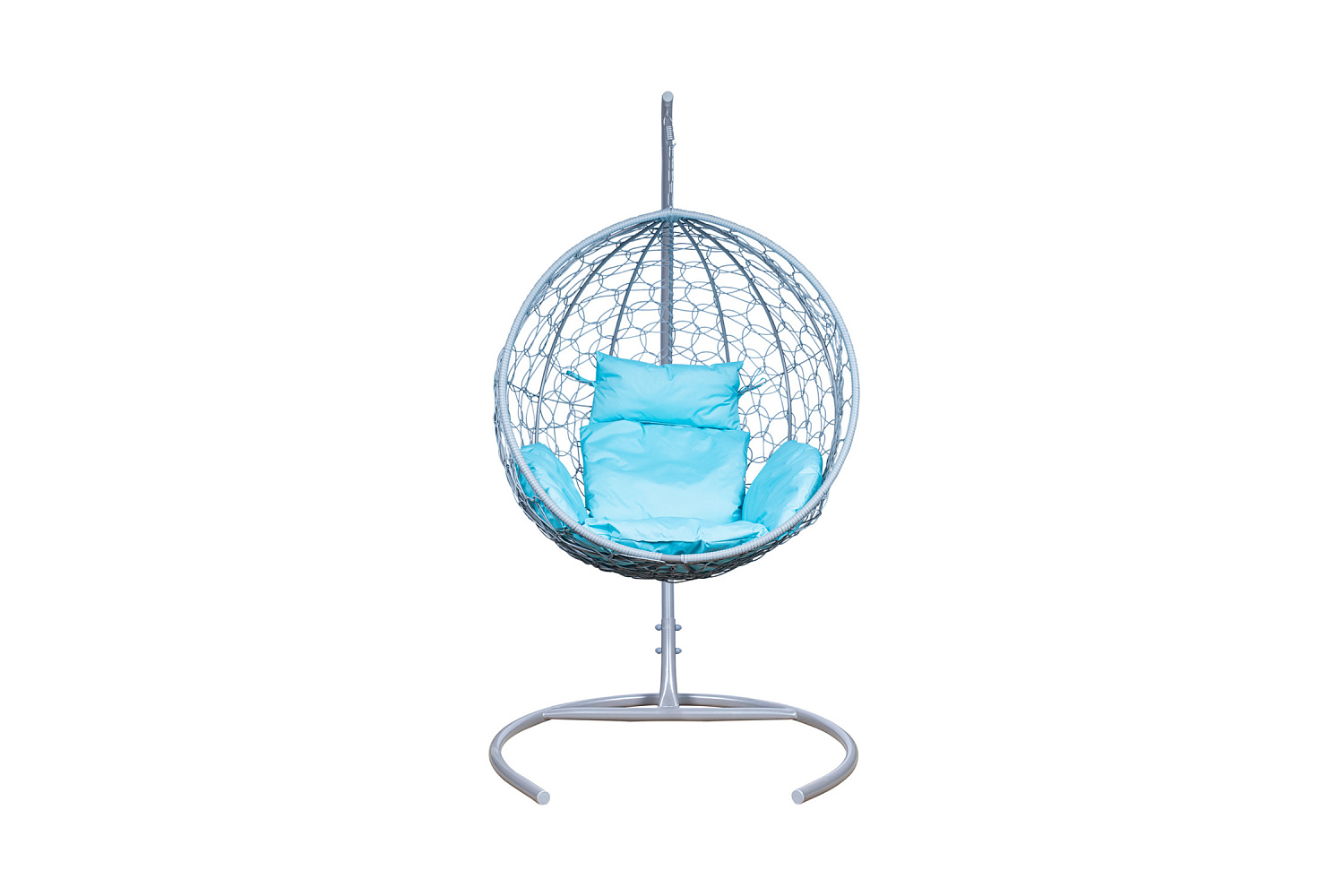 Кресло подвесное Leset Луна серый металлик / бирюзовый