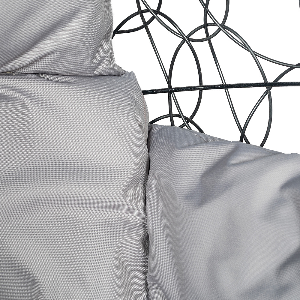 Кресло подвесное Leset Луна черное / светло-серое