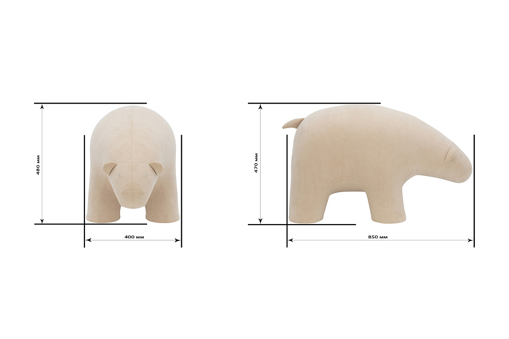 Пуф Leset Bear бежевый