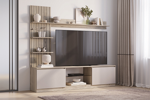 Гостиная Рио ГС-05 дуб смоки / кашемир