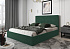 Кровать Диана велюр зеленый