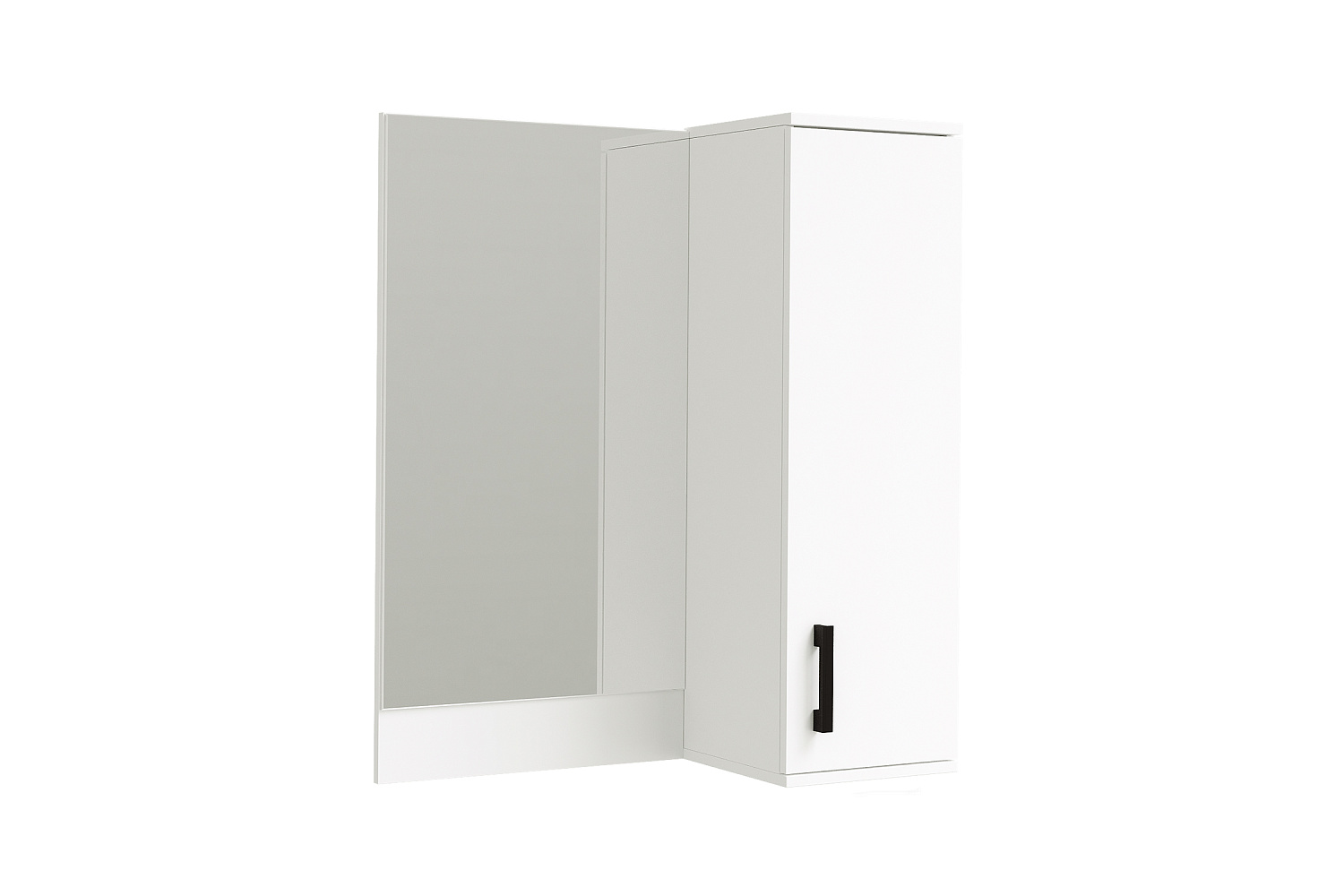 Полка Ника с зеркалом белый гладкий