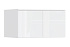 Антресоль двухдверная Норд белый / белый глянец холодный