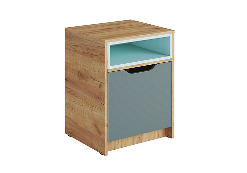 Тумба Rich дуб крафт золотой / кенди / сумеречный голубой