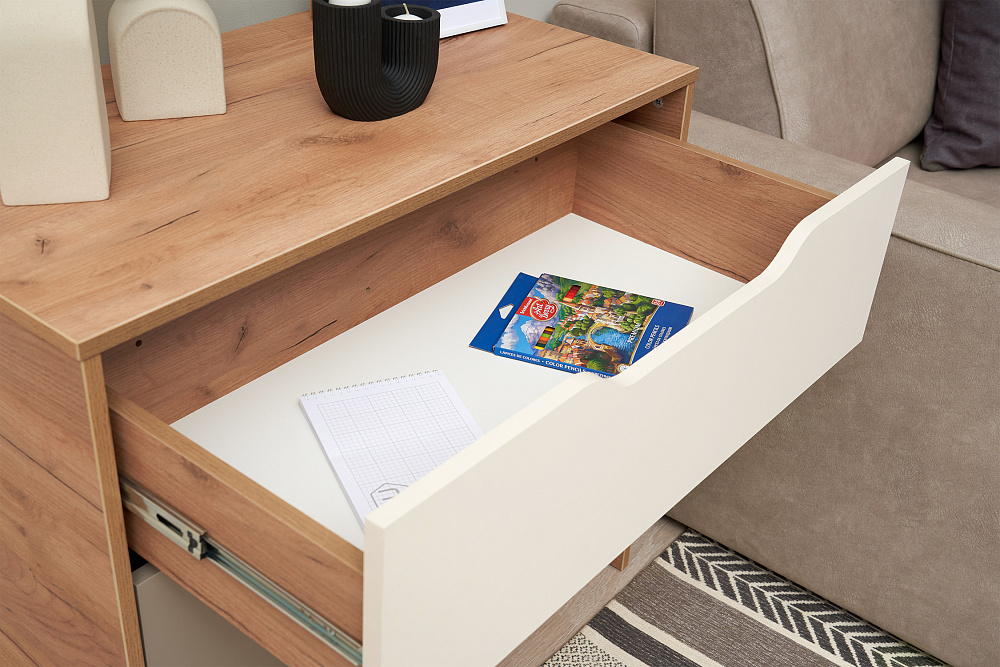 Комод Rich дуб крафт золотой / миндаль / глиняный серый