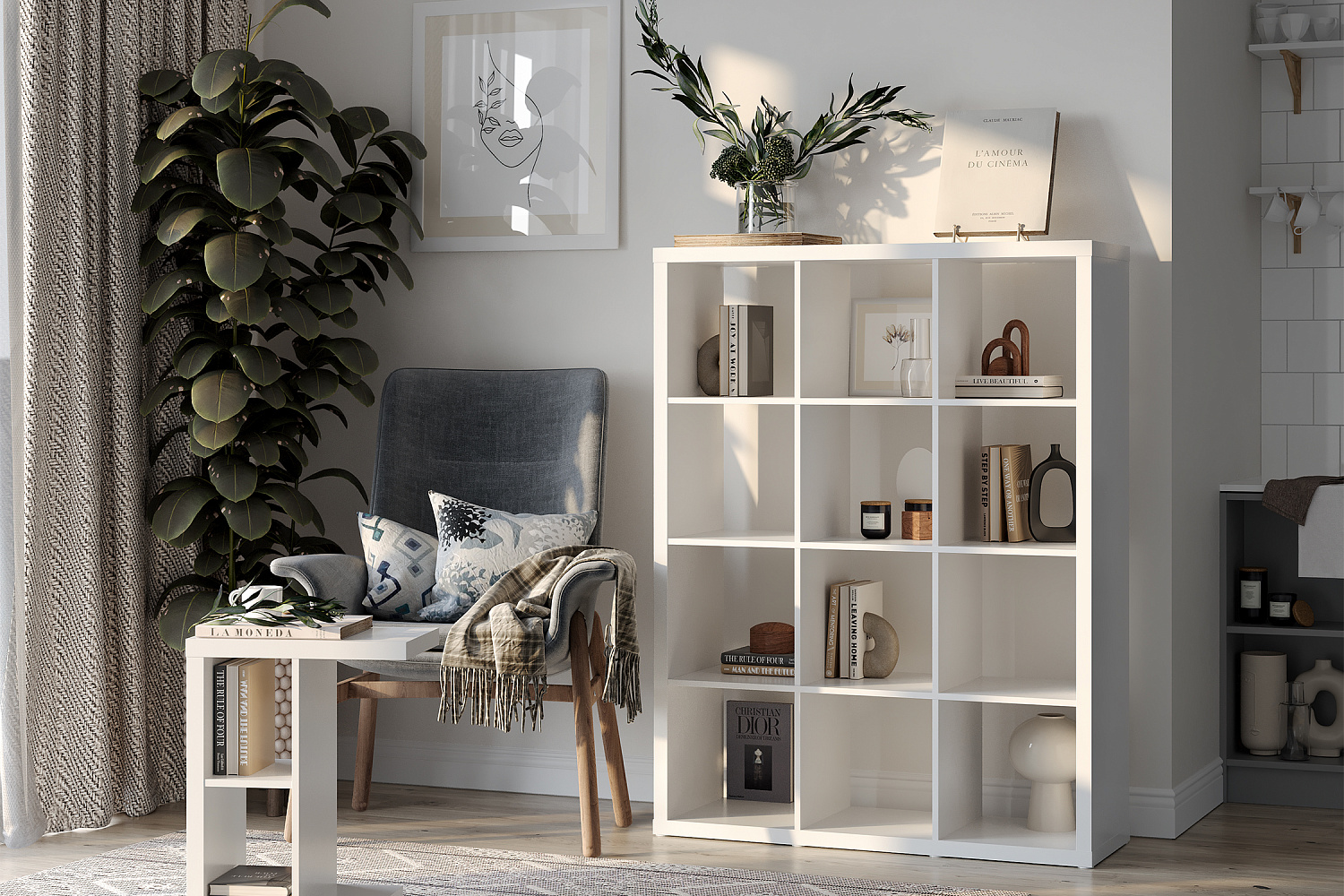 Стеллаж FÖRA 12 белый