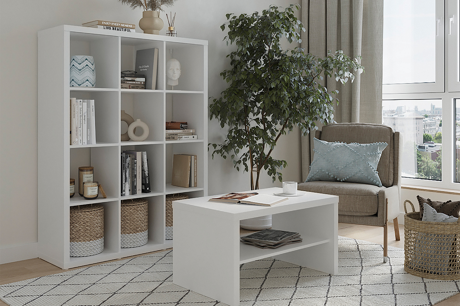 Стеллаж FÖRA 12 белый