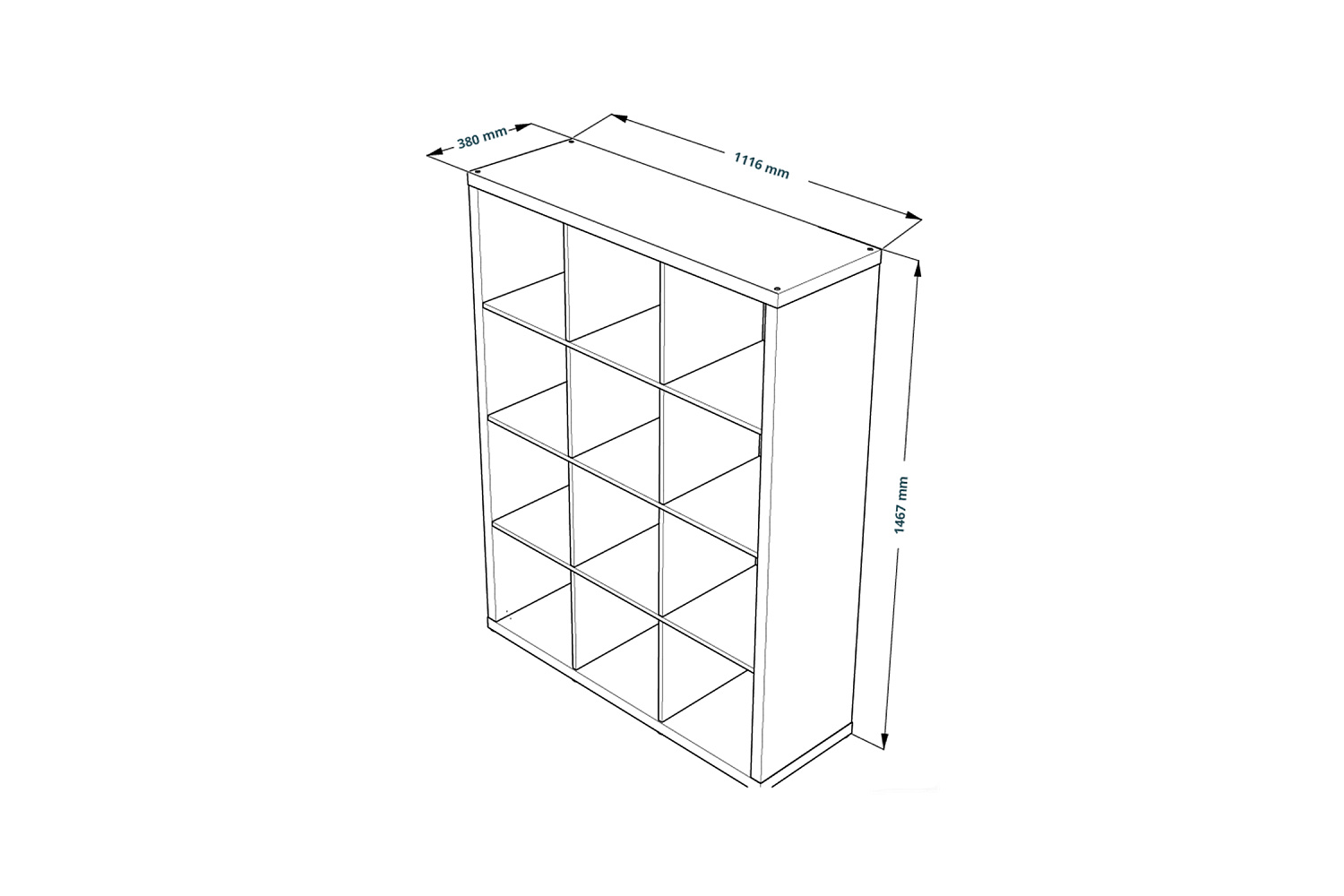 Стеллаж FÖRA 12 белый