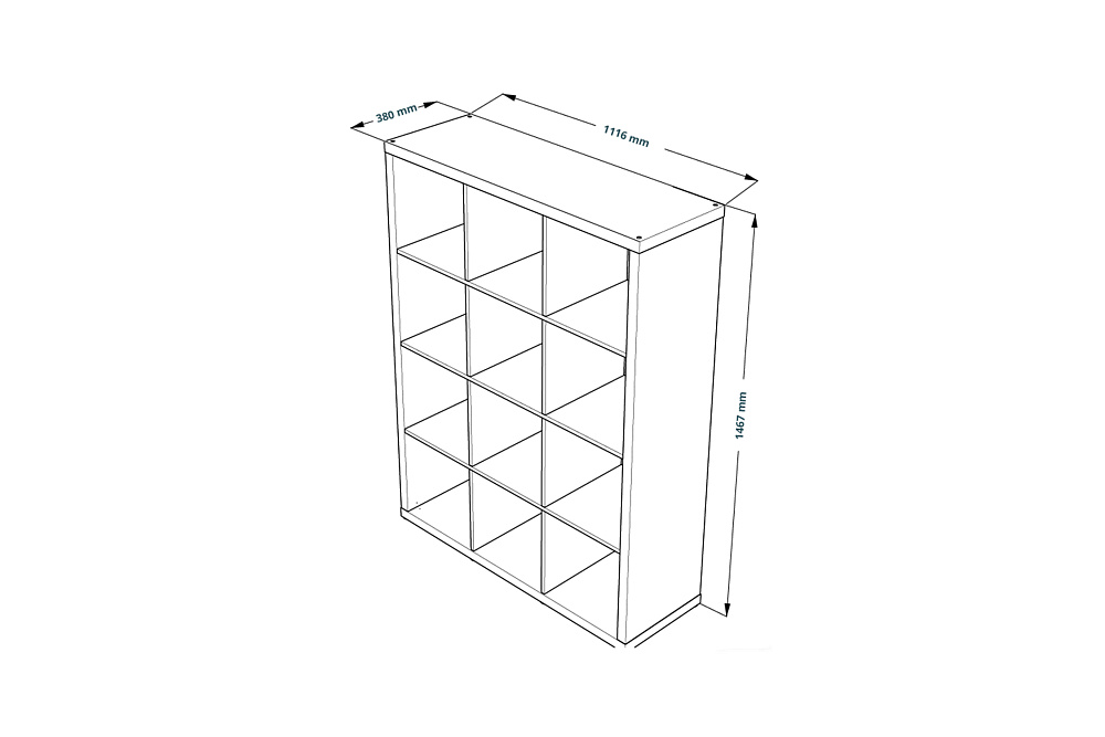 Стеллаж FÖRA 12 белый