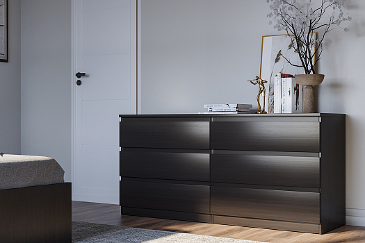 Комод Мальта 6 ящиков дуб венге