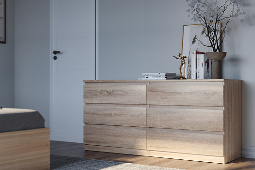 Комод Мальта 6 ящиков сонома