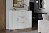 Комод с дверцами Сириус 3 ящика белый