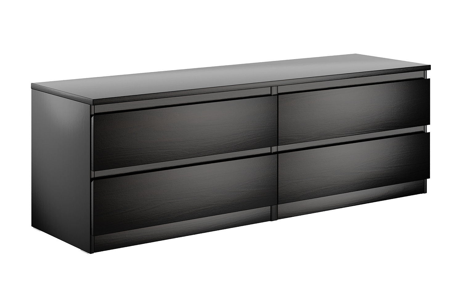 Комод низкий Мальта 4 ящика дуб венге