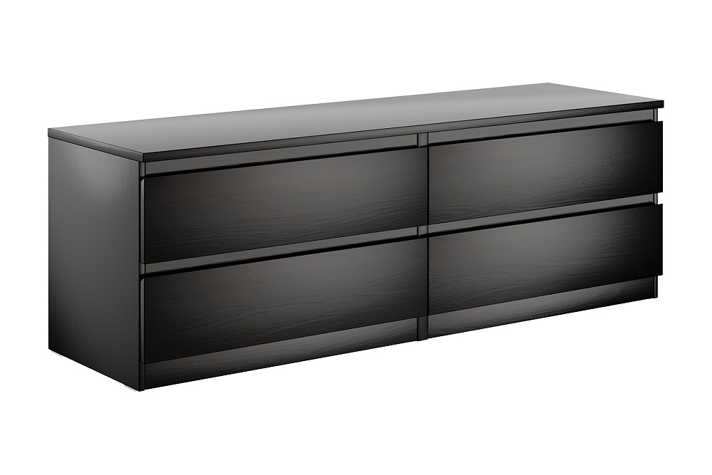 Комод низкий Мальта 4 ящика дуб венге