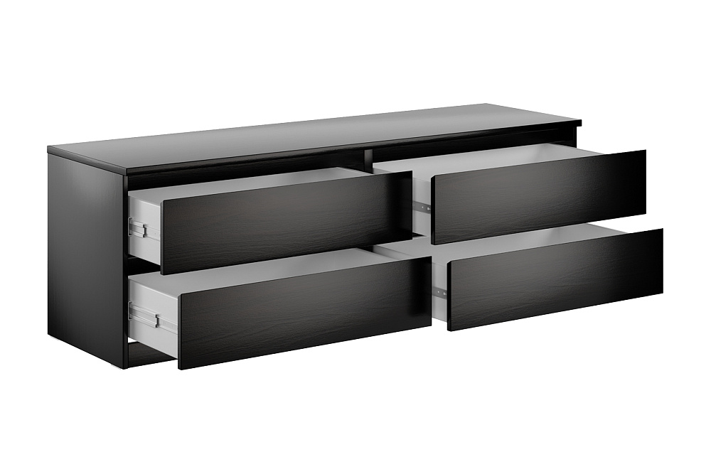 Комод низкий Мальта 4 ящика дуб венге