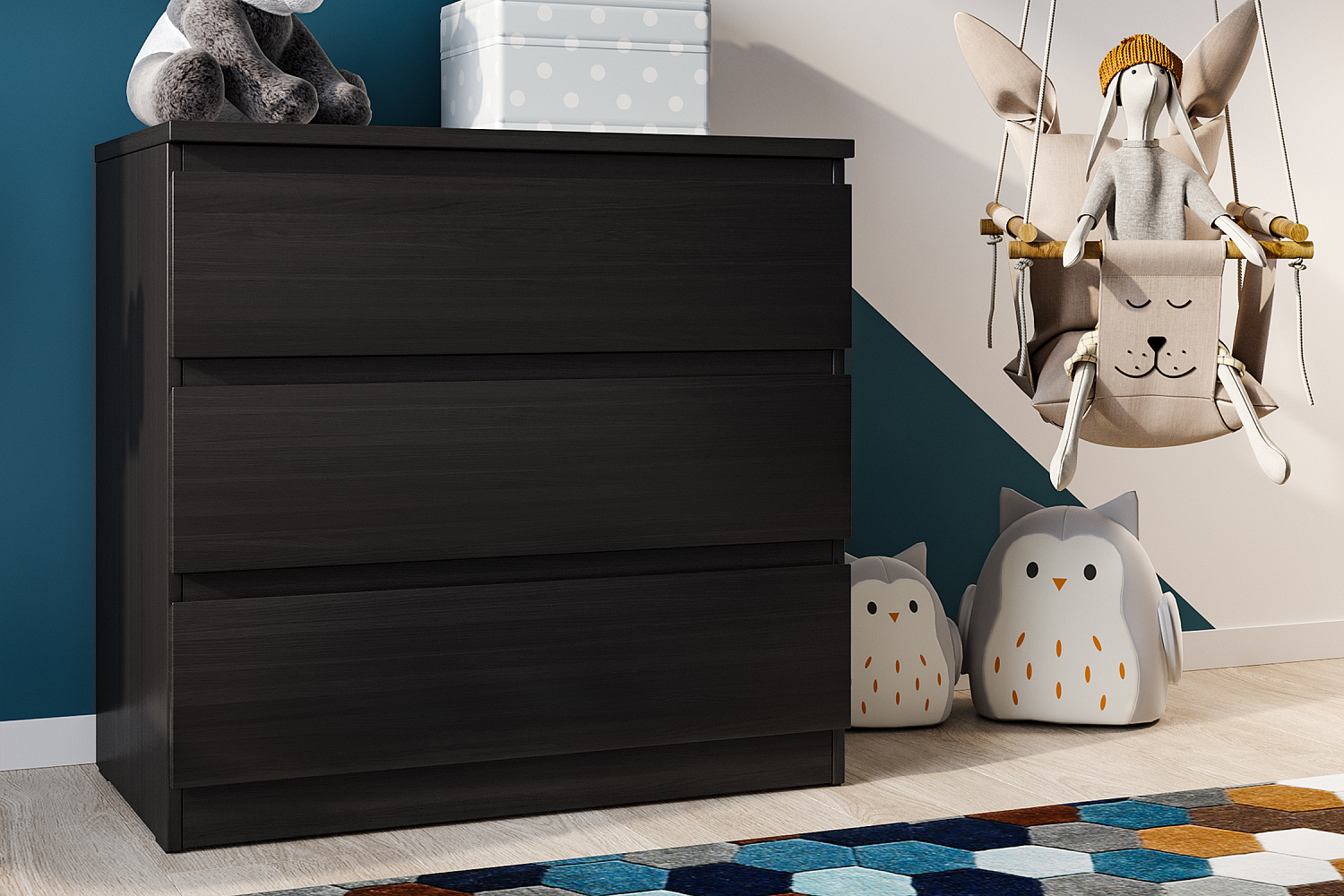 Комод Мальта 3 ящика дуб венге