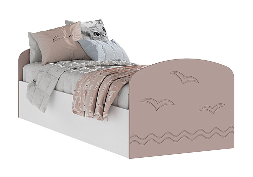Кровать Юниор-2 белый / шарли pink