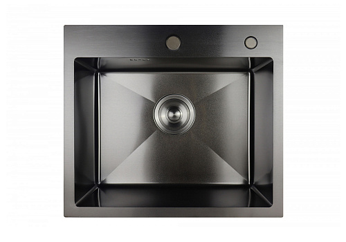 Мойка врезная из нержавеющей стали 50х44 см, графит