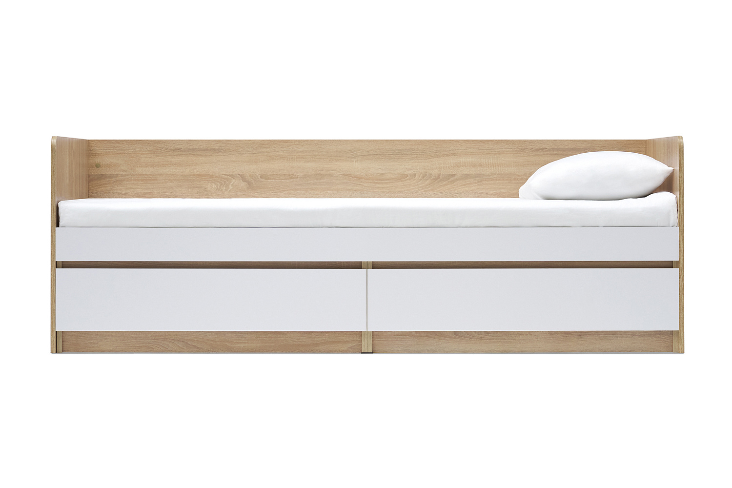 Кровать Челси 0.8 м сонома / белый глянец