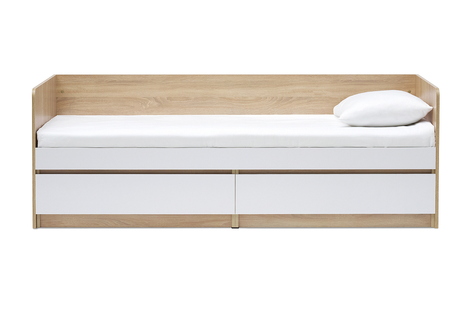 Кровать Челси 0.8 м сонома / белый глянец