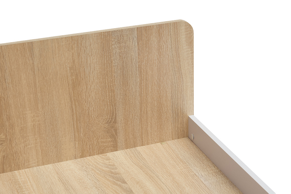 Кровать Челси 0.8 м сонома / белый глянец