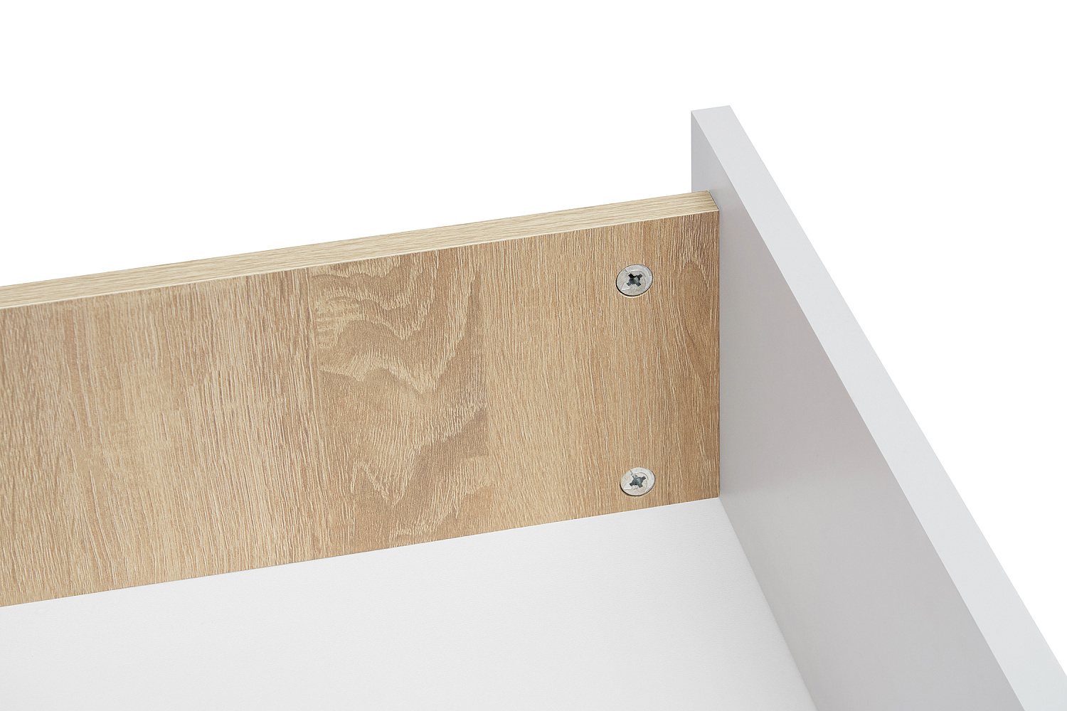 Кровать Челси 0.8 м сонома / белый глянец