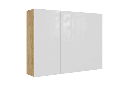 Шкаф навесной Бостон ШН-001 дуб крафт золотой / глянцевый белый