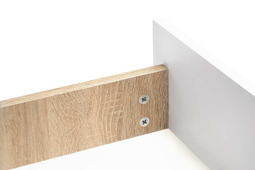 Стол письменный Челси 3 ящика дуб сонома / белый глянец