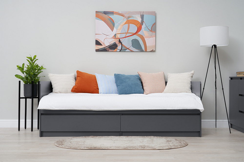 Кровать Челси 0.8 м графит