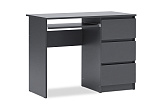 Стол письменный Челси 3 ящика графит