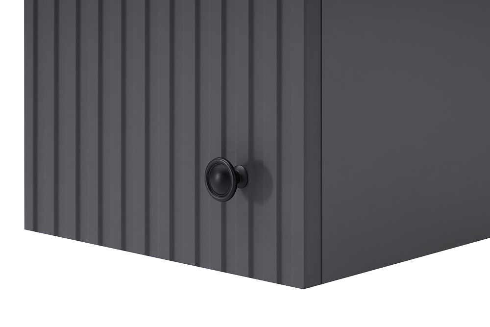 Шкаф навесной Оливия графит / графит софт