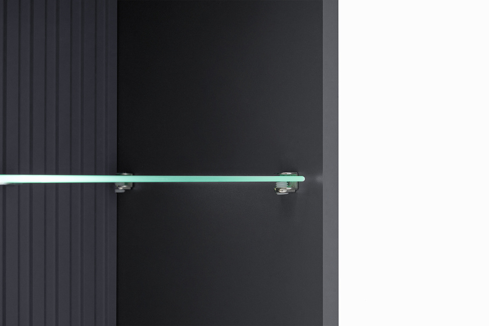 Витрина Оливия графит / графит софт