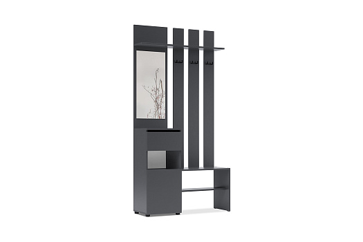 Вешалка комбинированная Эккервуд графит серый