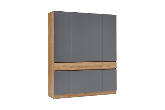 Шкаф 4-х створчатый Теллин дуб крафт / графит
