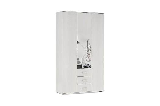 Шкаф 3-х створчатый Белла ясень белый