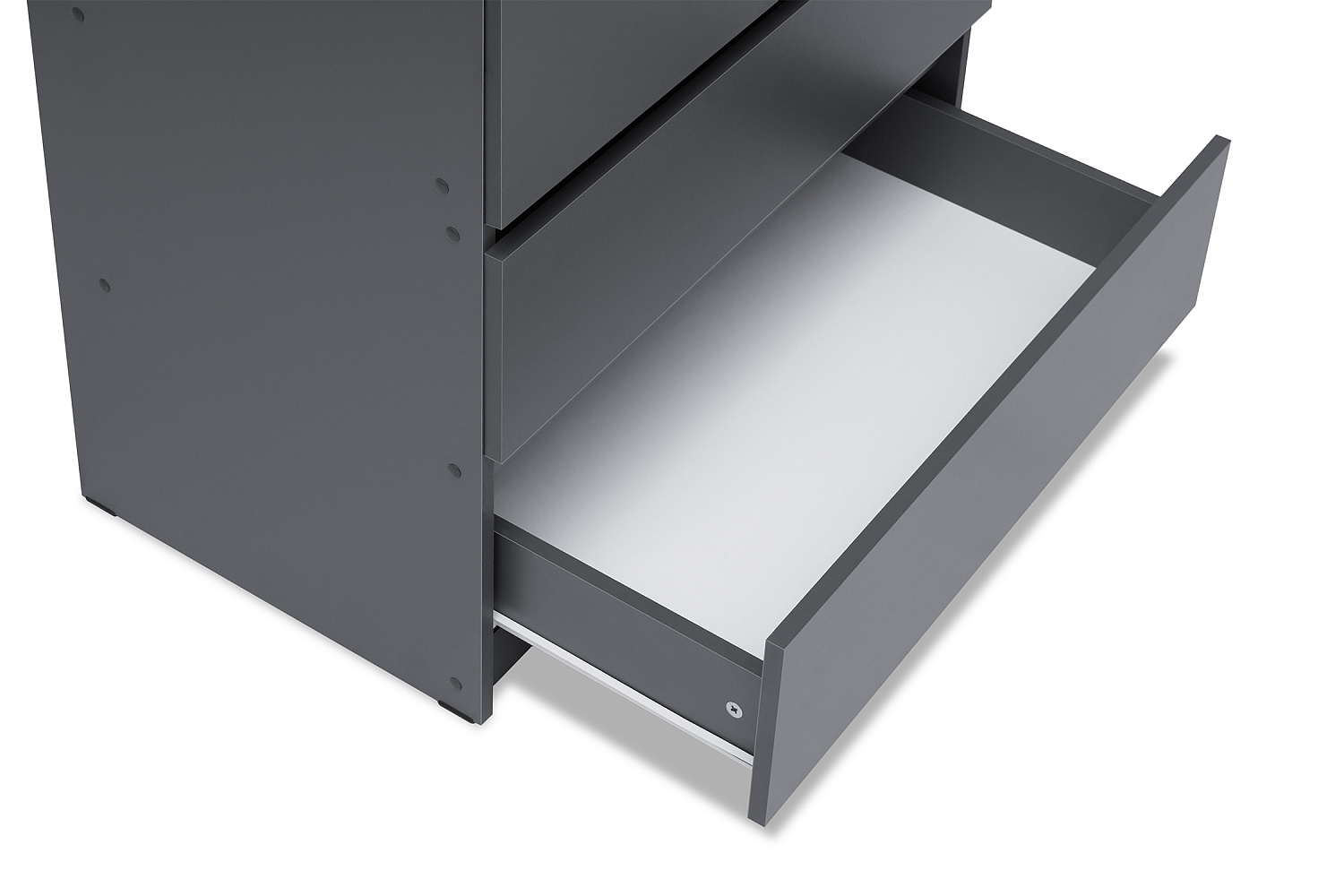 Шкаф 2-х створчатый с ящиками Эккервуд графит серый