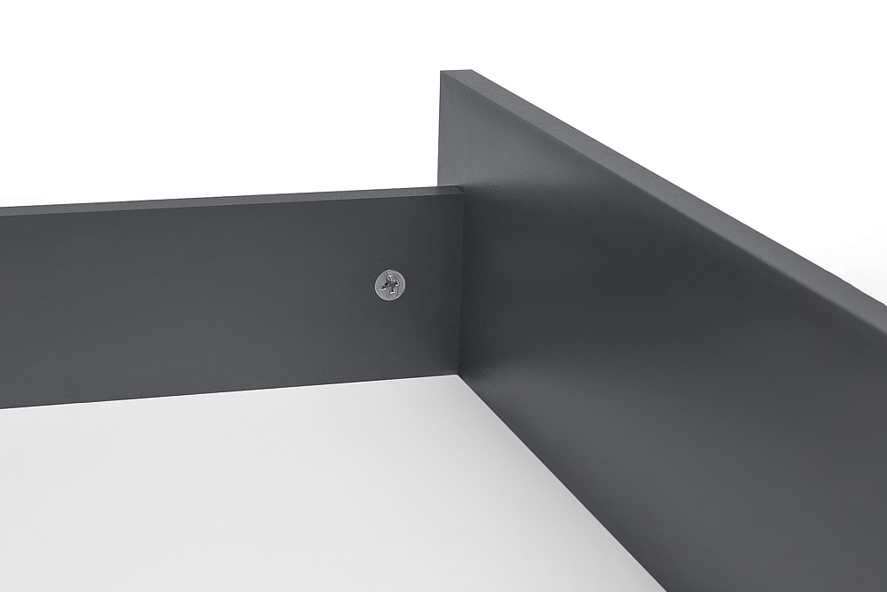 Шкаф 2-х створчатый с ящиками Эккервуд графит серый