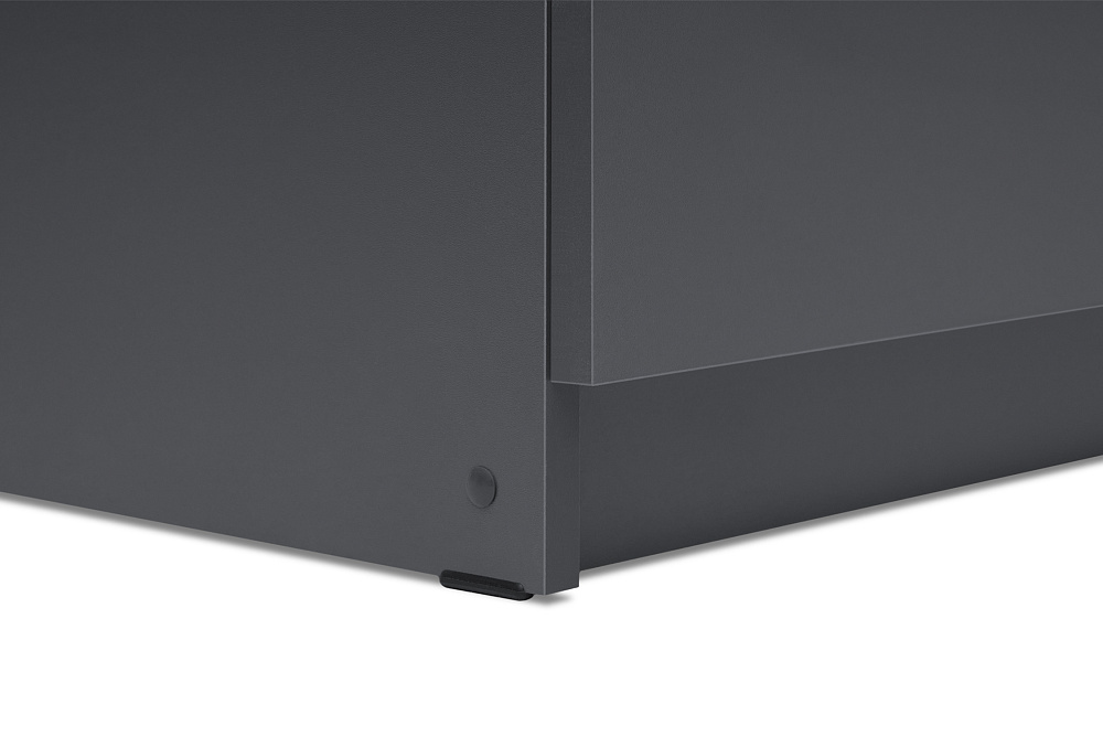 Шкаф 2-х створчатый с ящиками Эккервуд графит серый