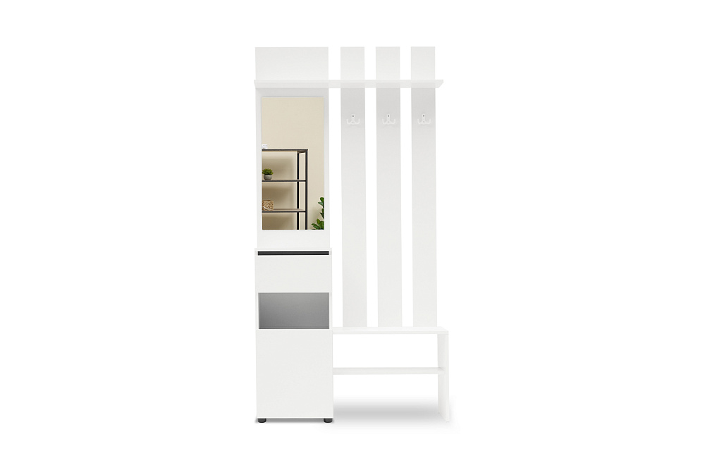 Прихожая Грейс белый текстурный