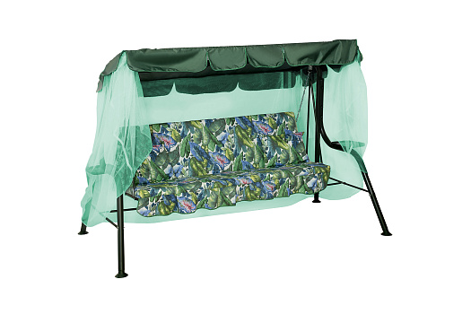 Качели садовые 3-х местные Варна зеленые