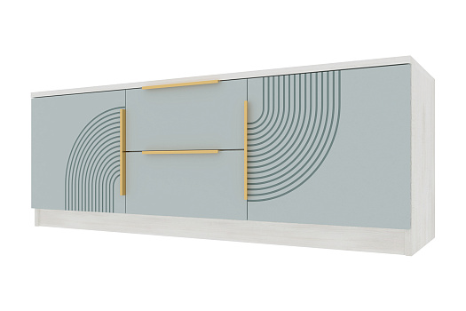 Тумба Орион дуб харбор белый / шарли бриз матовый