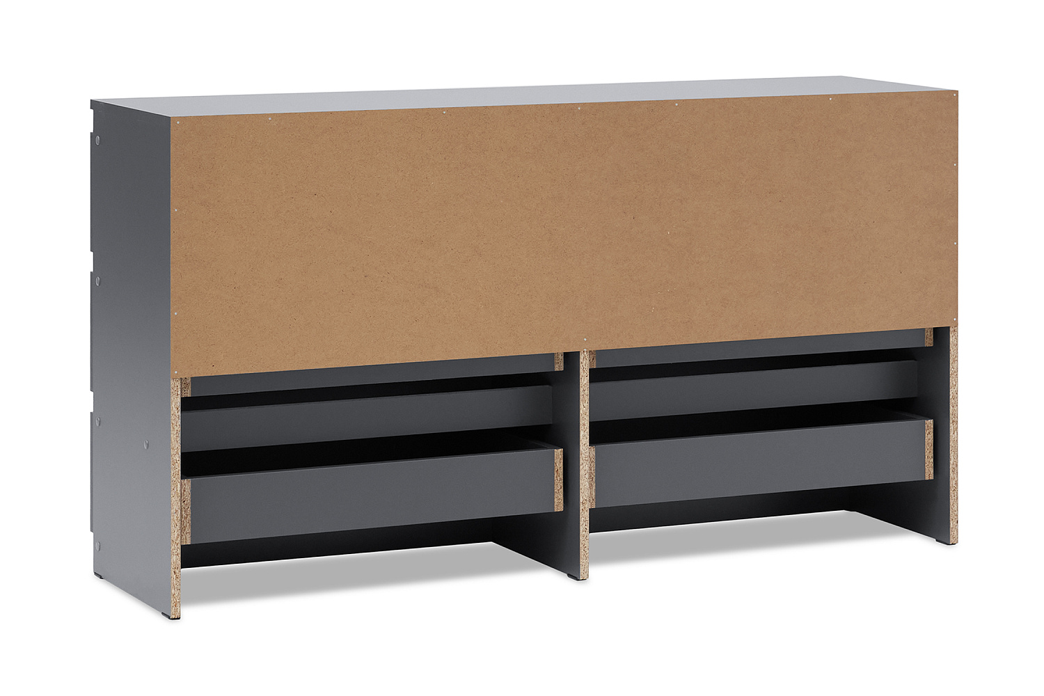 Комод с 6-ю ящиками Эккервуд графит серый