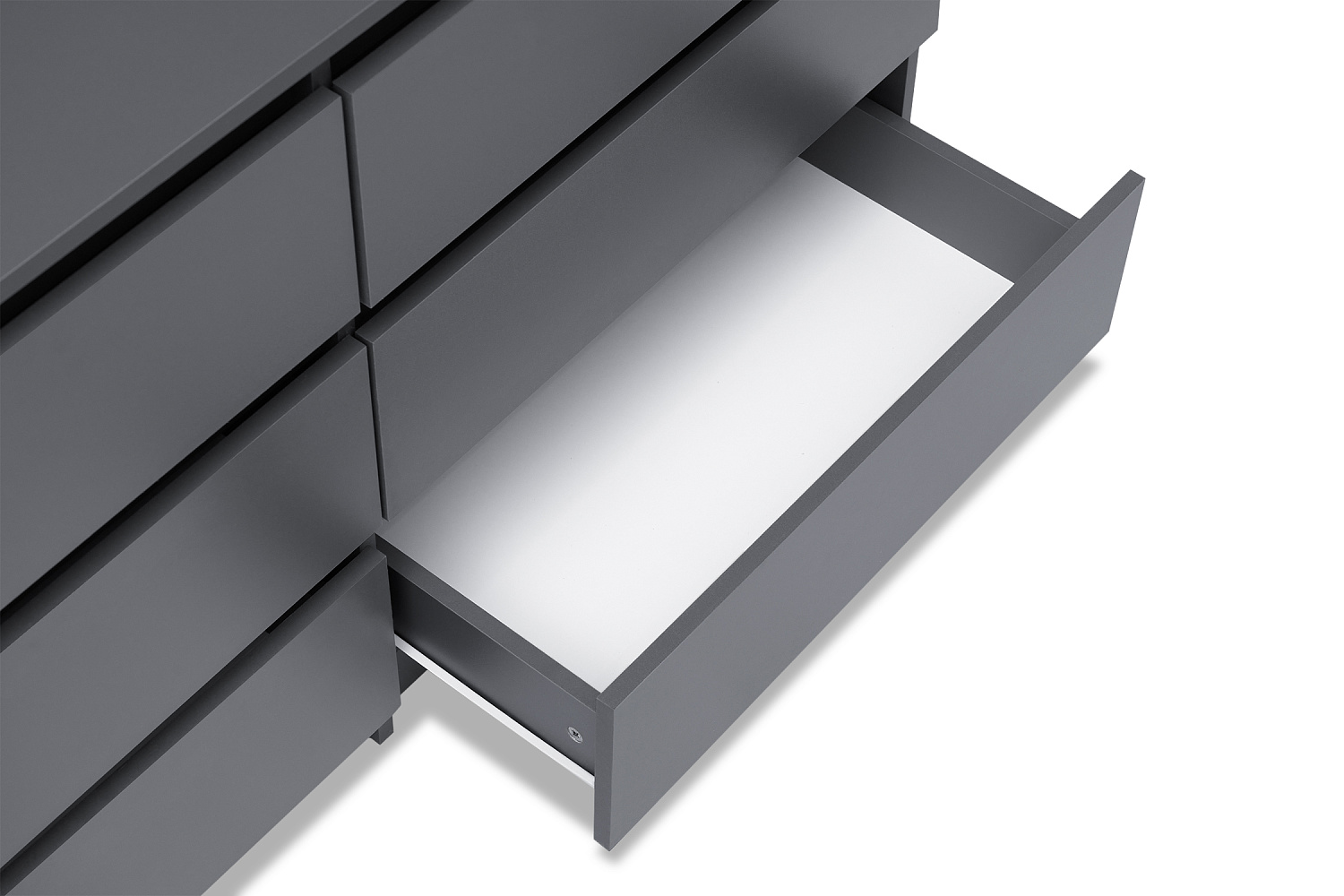 Комод с 6-ю ящиками Эккервуд графит серый