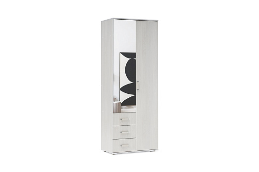 Шкаф 2х створчатый Белла ясень белый