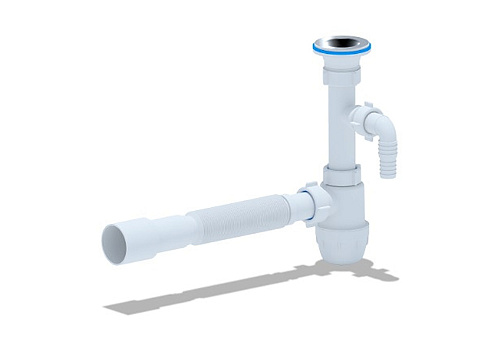Сифон для умывальника с отводом для стиральной машины Ани Юнг
