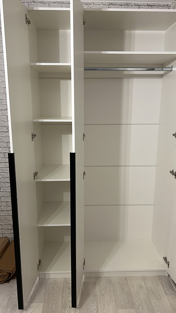 Шкаф 3-х створчатый Тивина графит серый