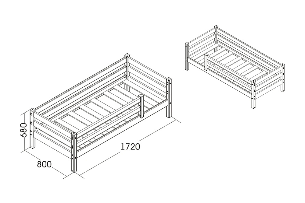 Кровать Соня белая