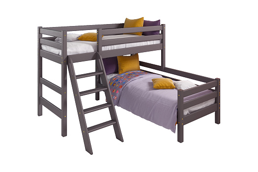 Двухъярусная кровать угловая Соня лаванда