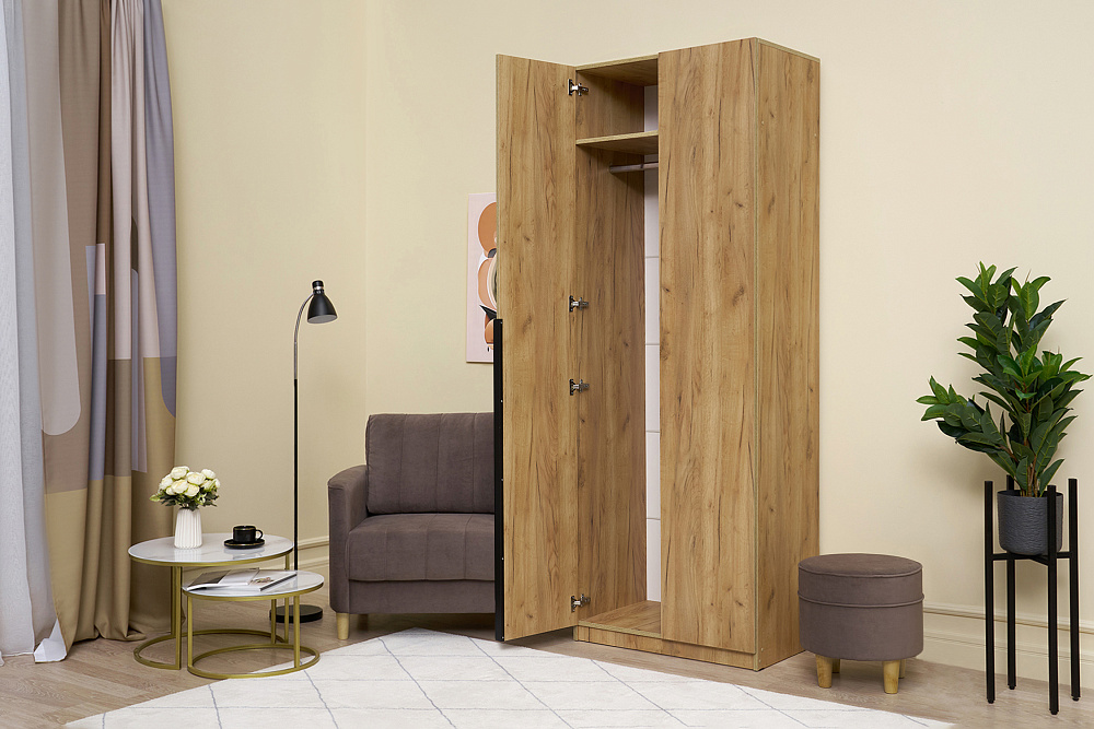 Шкаф 2-х створчатый Тивина дуб золотой